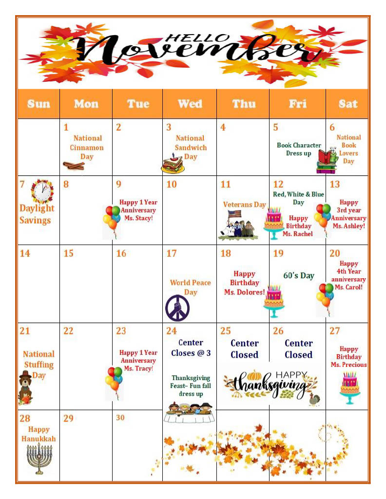 Calendar & Lunch Menu Deerwood Academy